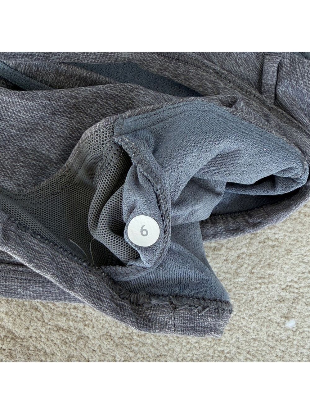 Lululemon free to be wild Heather gray blue Strappy Sports Bra sz 6 - Picture 3 of 4